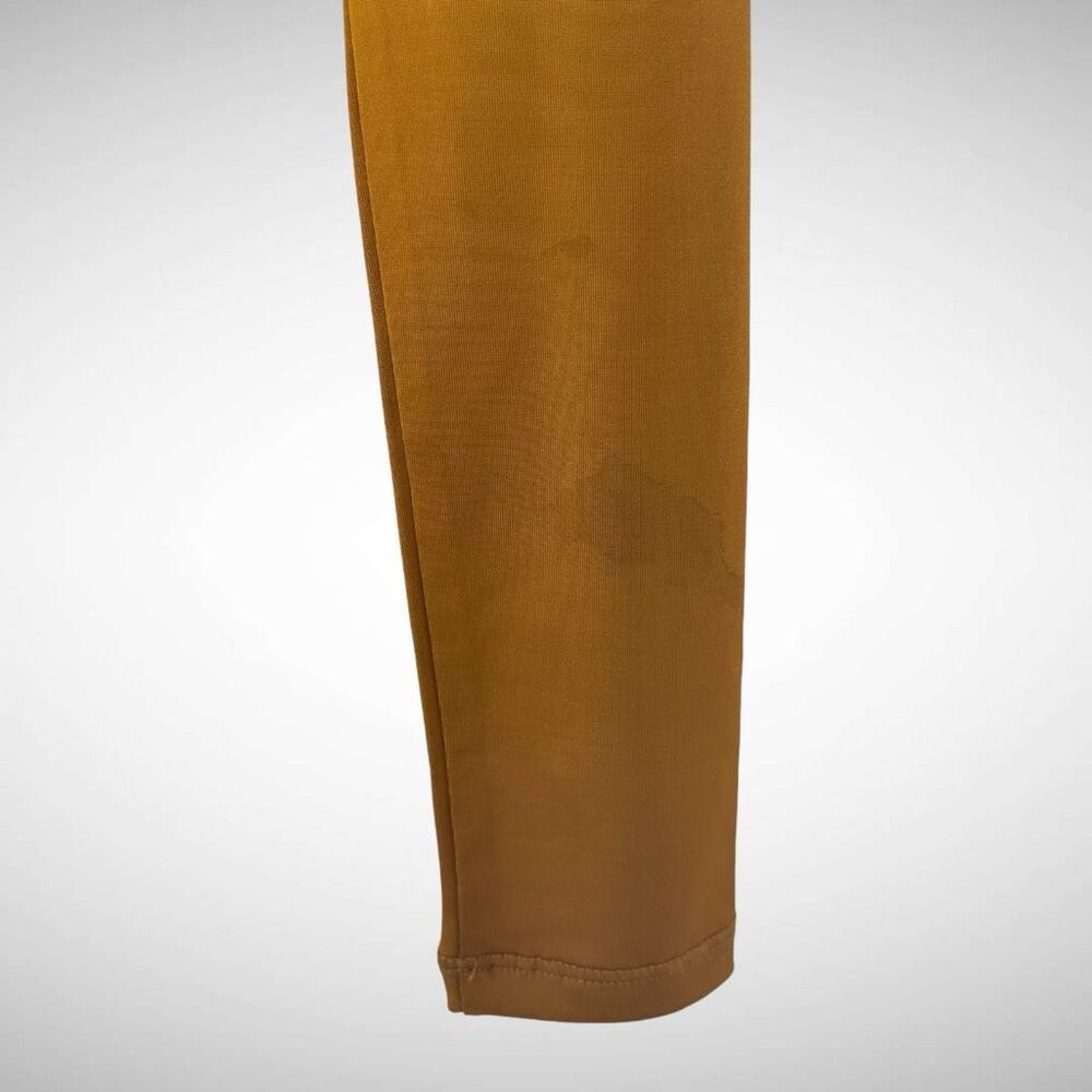Veronica Beard Gilbert Antique Gold Jersey Long Sleeve Ruched Midi Dress Size 00 - Picture 8 of 10
